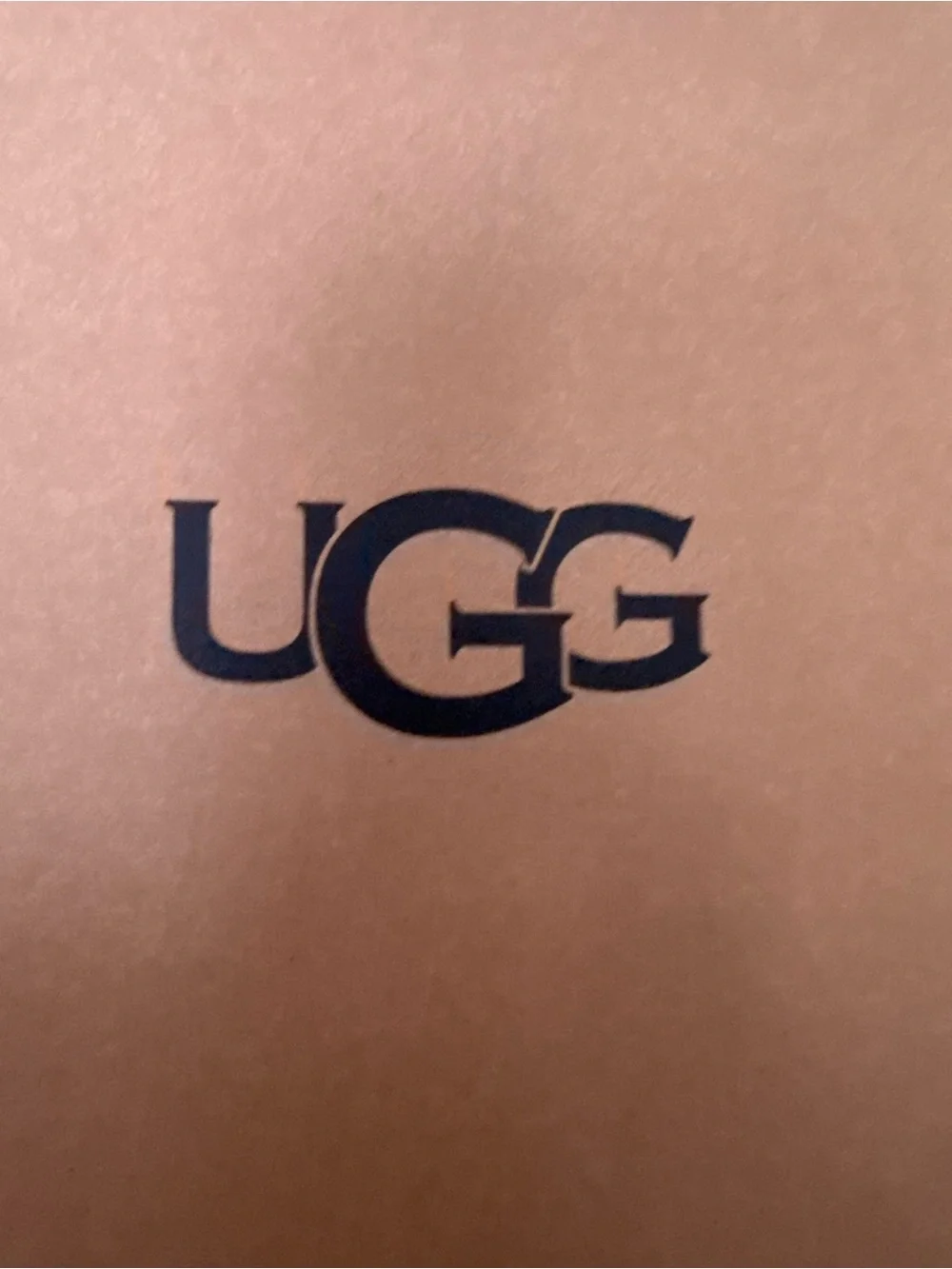 UGG Black Logo on Tan Box